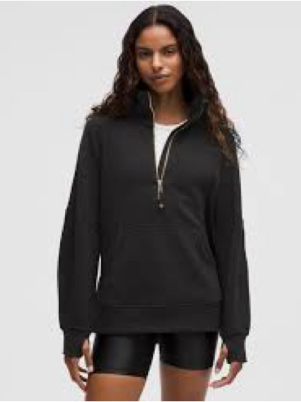 Lululemon Scuba Oversized Funnel-Neck Half Zip Long XL/XXL women NEW BLACK